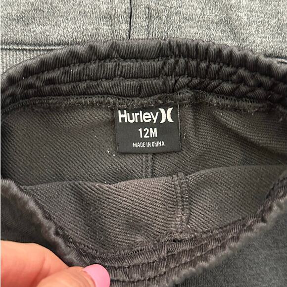 HURLEY Baby Nike Drifit Zipper Hoodie Jogger Set 12m - Picture 7 of 8